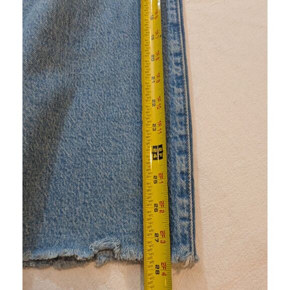 Levi’s Premium "Big E" Ribcage Straight Ankle Jeans W27 L27 Button Fly Raw Hem - Picture 6 of 10